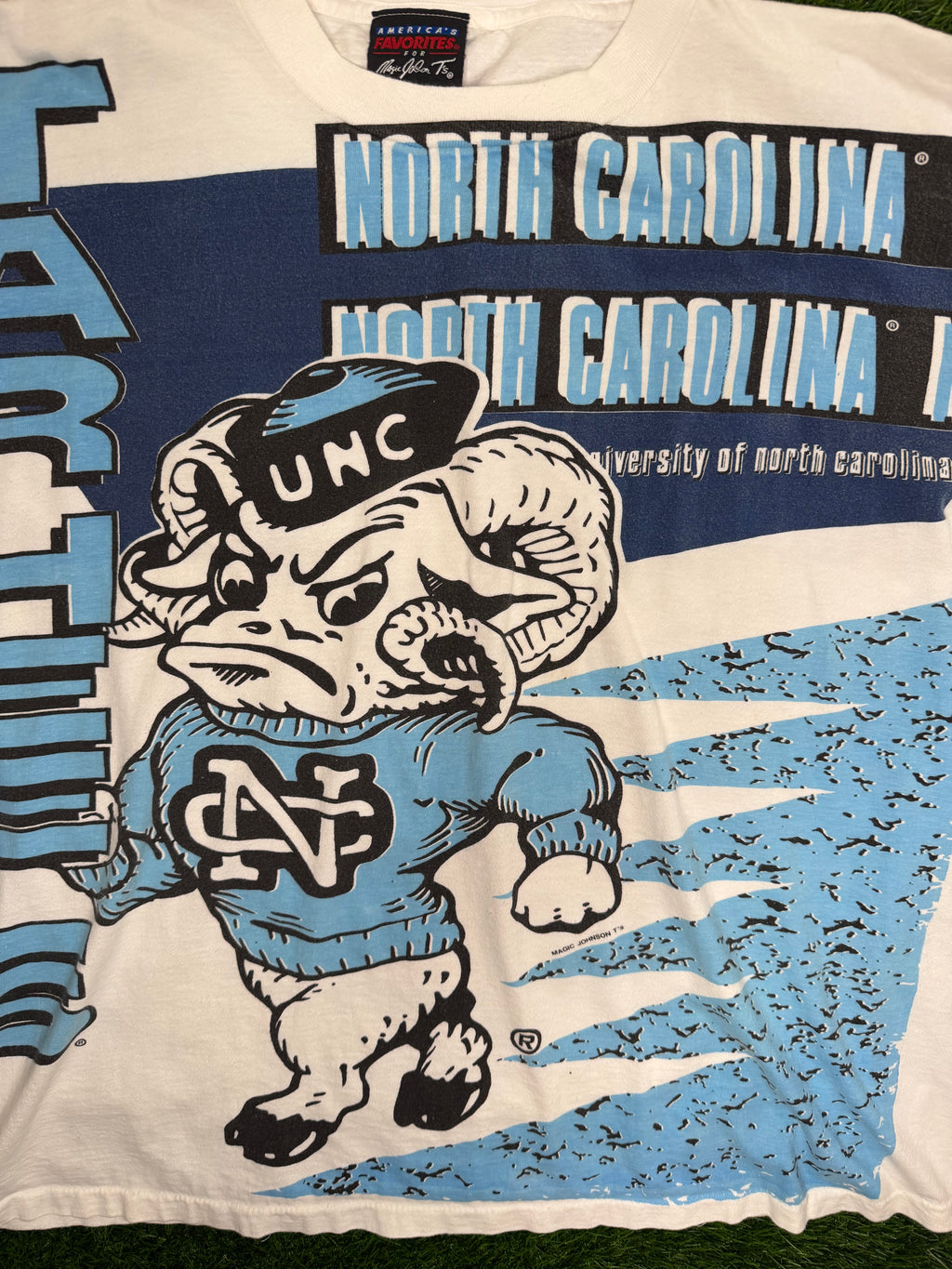 Vintage Magic Johnson Ts North Carolina Tarhells AOP Tshirt