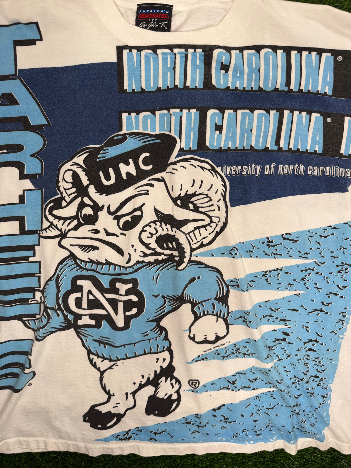 Vintage Magic Johnson Ts North Carolina Tarhells AOP Tshirt