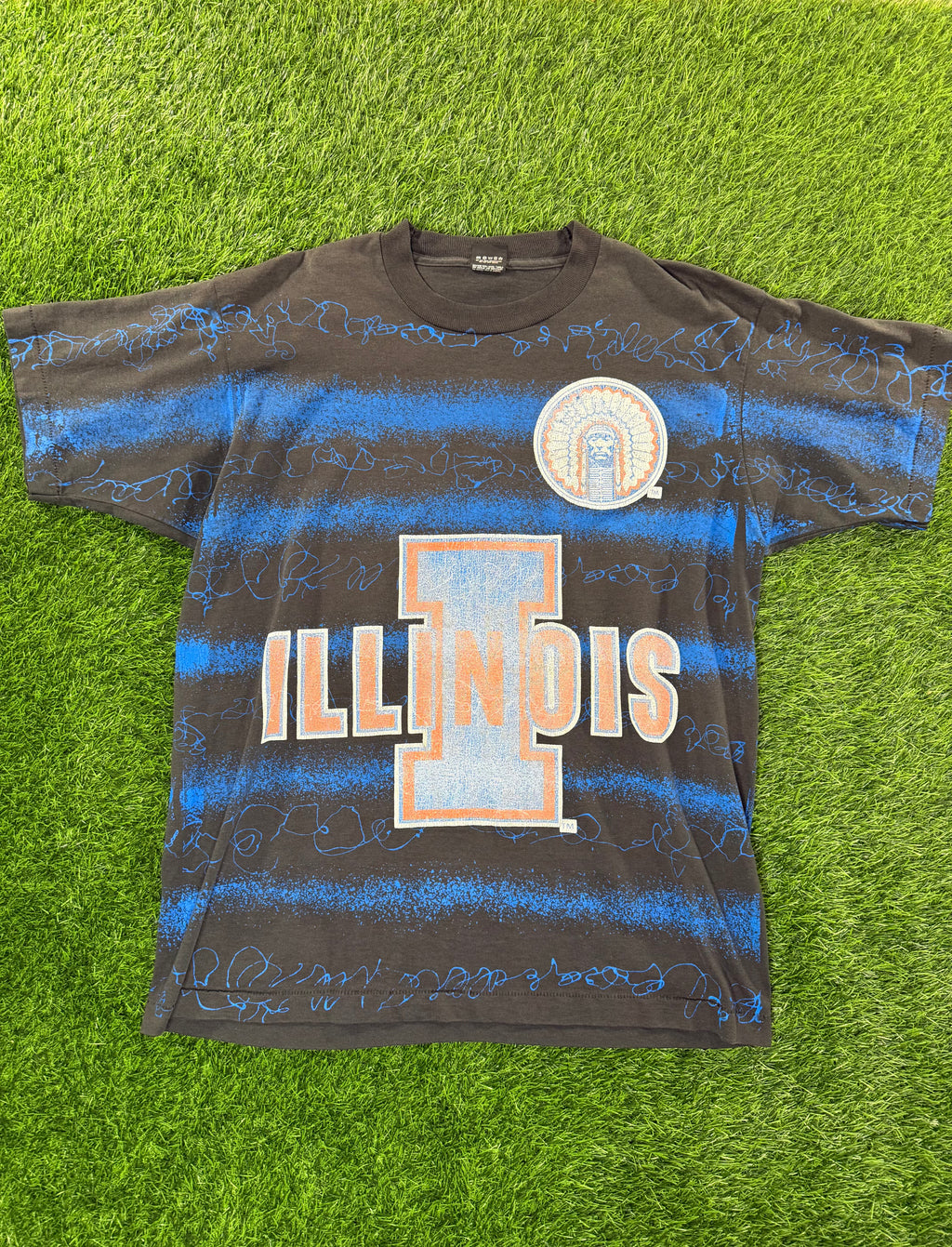 Vintage Illinois AOP Tshirt