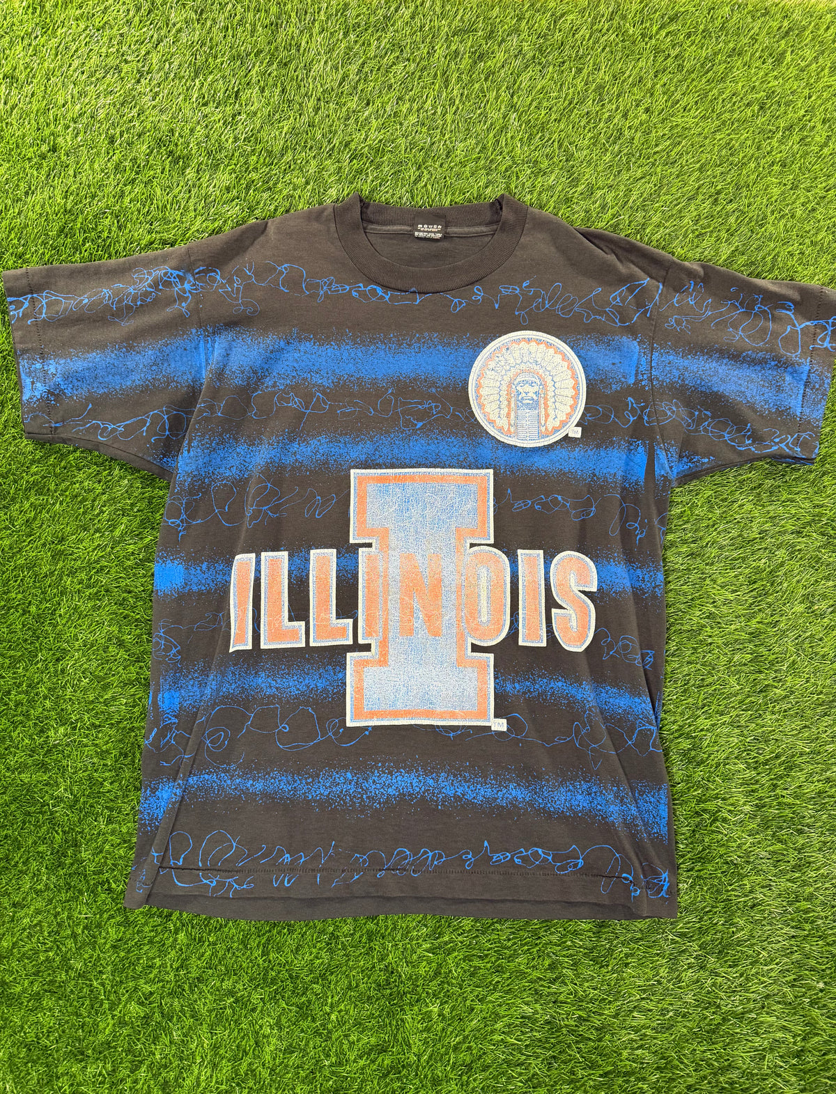 Vintage Illinois AOP Tshirt