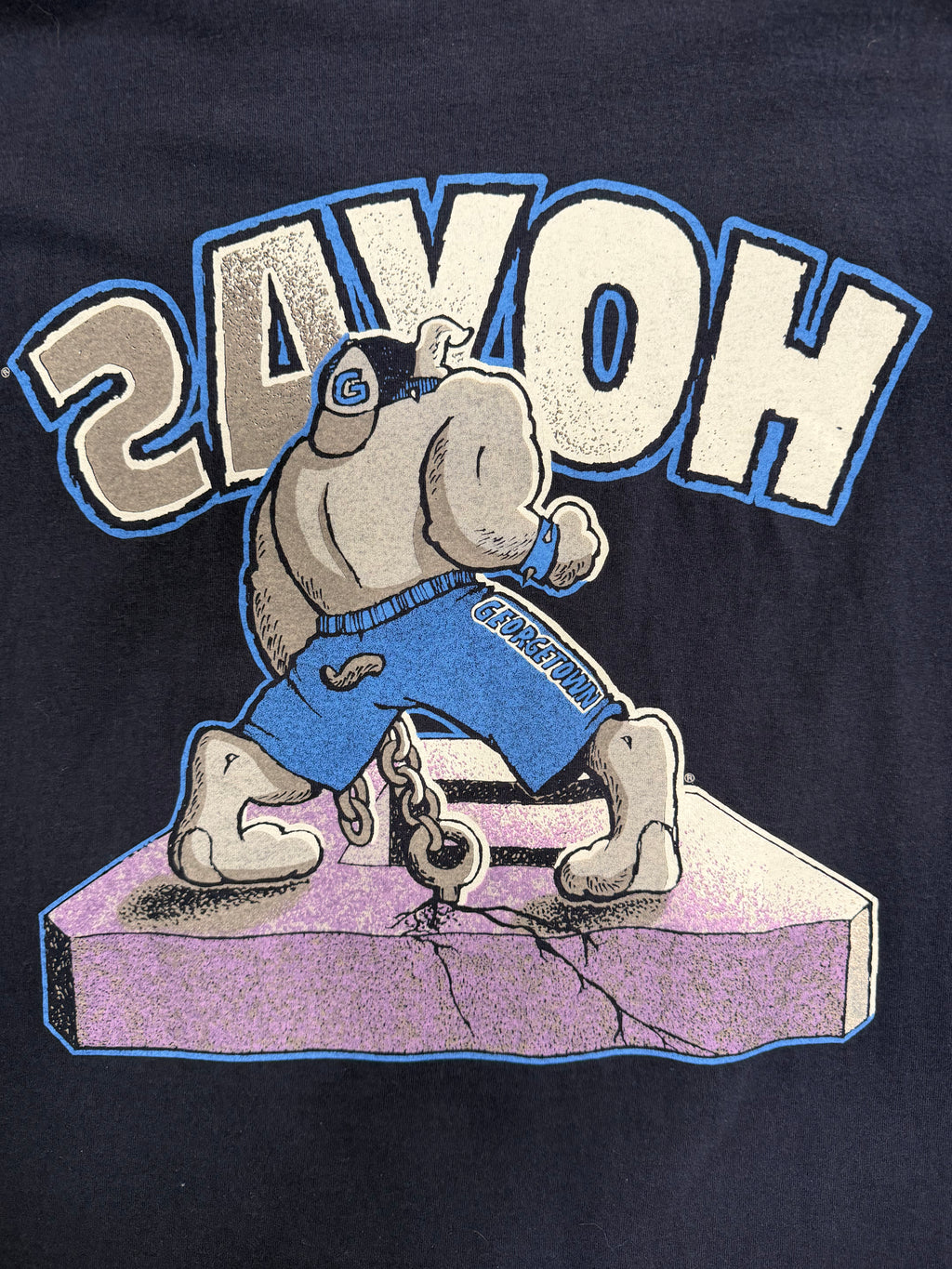 Vintage Georgetown Hoyas Double Sided Mascot Tshirt
