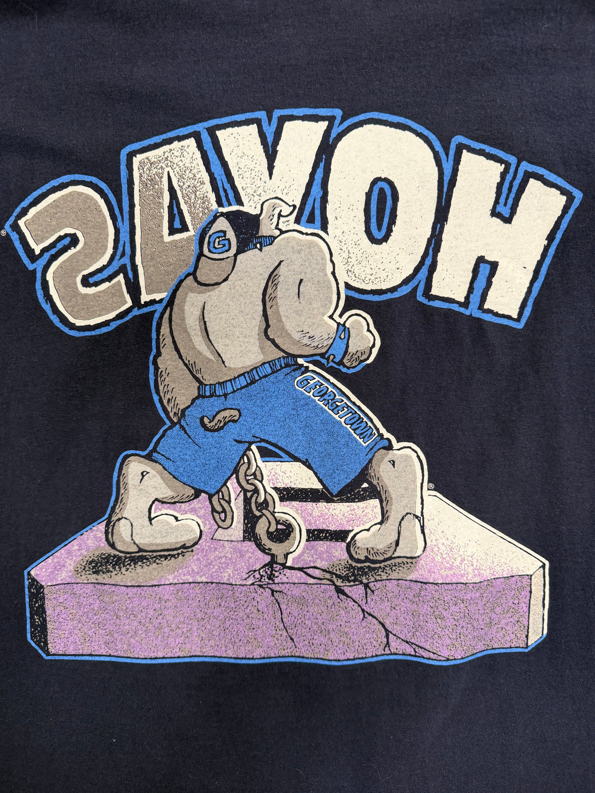 Vintage Georgetown Hoyas Double Sided Mascot Tshirt