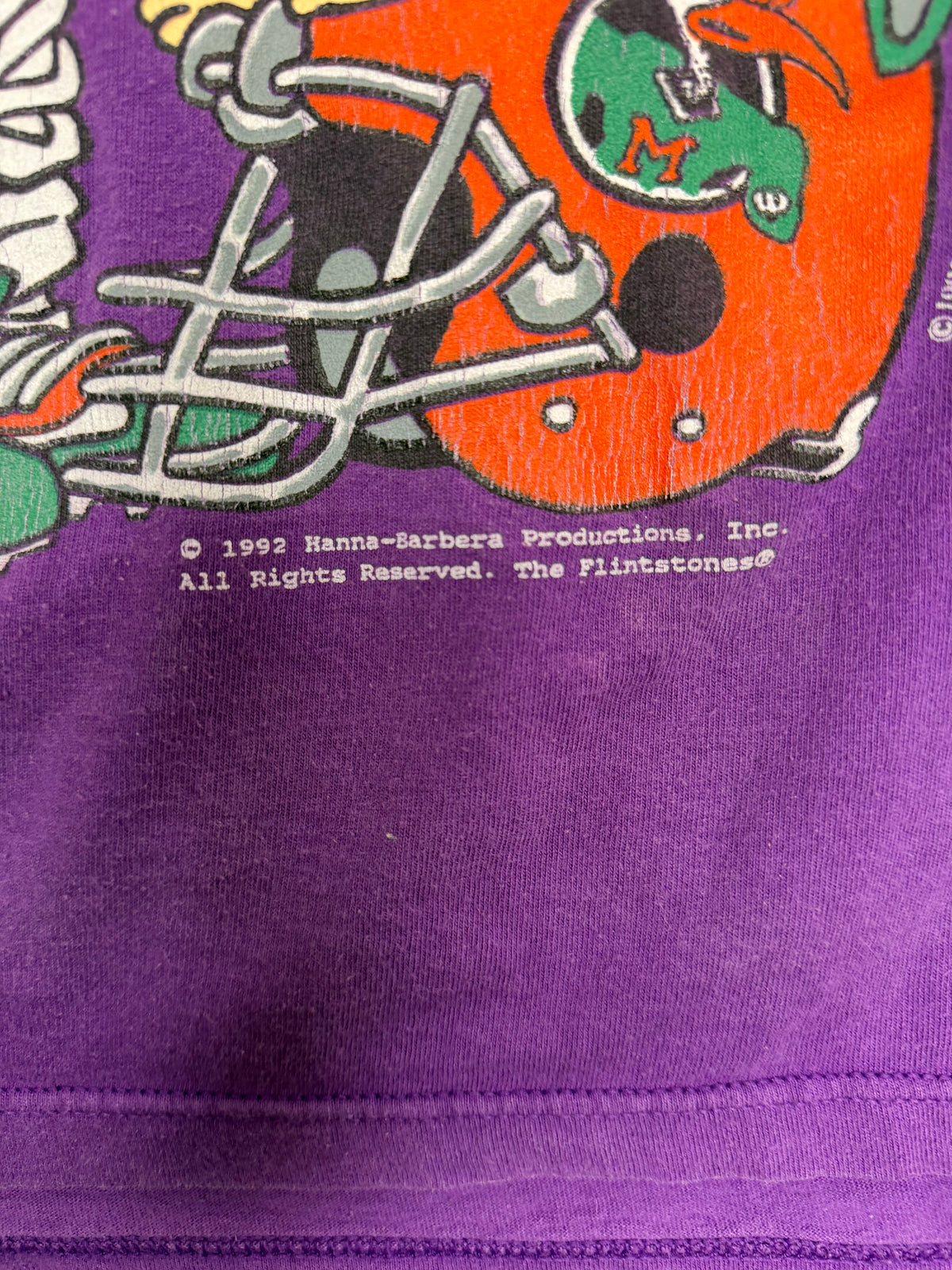 Vintage Miami Hurricans Hanna-Barbera Double Sided Tshirt