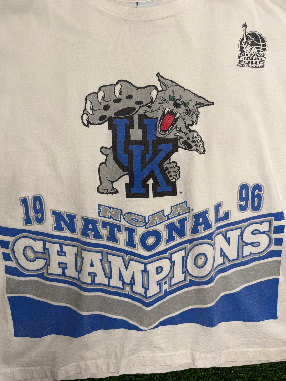 Vintage Salem Sportswear Kentucky Wilcats 1996 National Champs Jersey Tshirt
