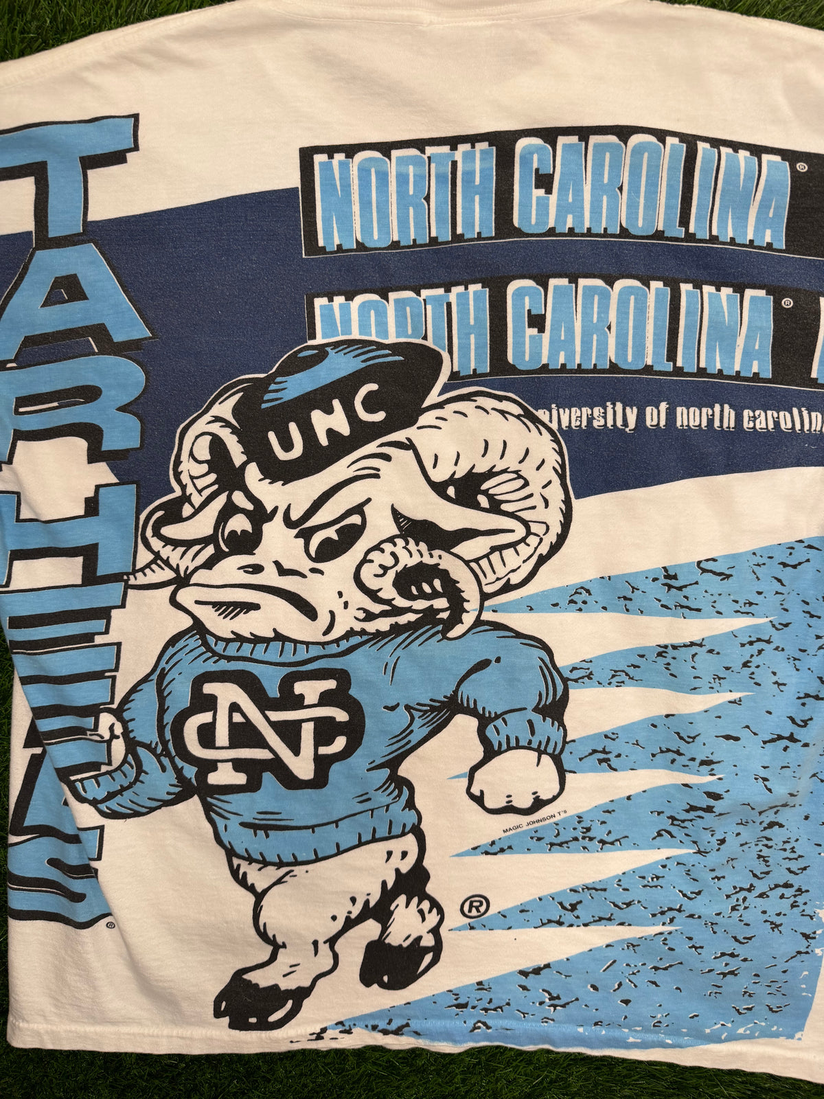 Vintage Magic Johnson Ts North Carolina Tarhells AOP Tshirt