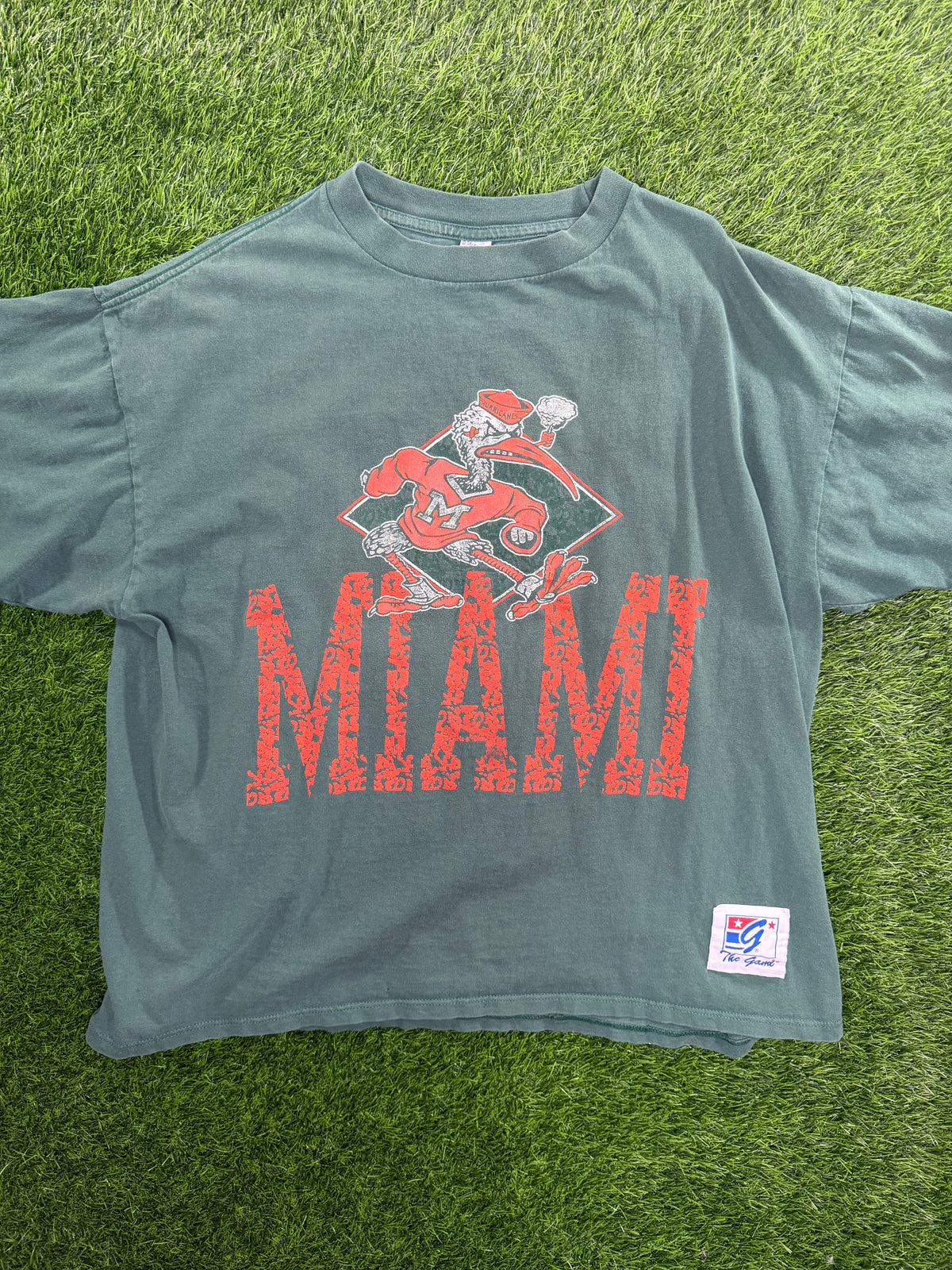 Vintage The Game Miami Hurricans Logo Tshirt