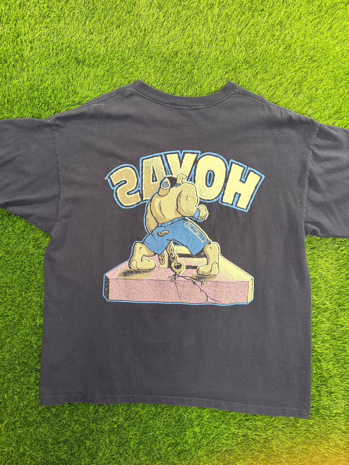 Vintage Georgetown Hoyas Double Sided Mascot Tshirt