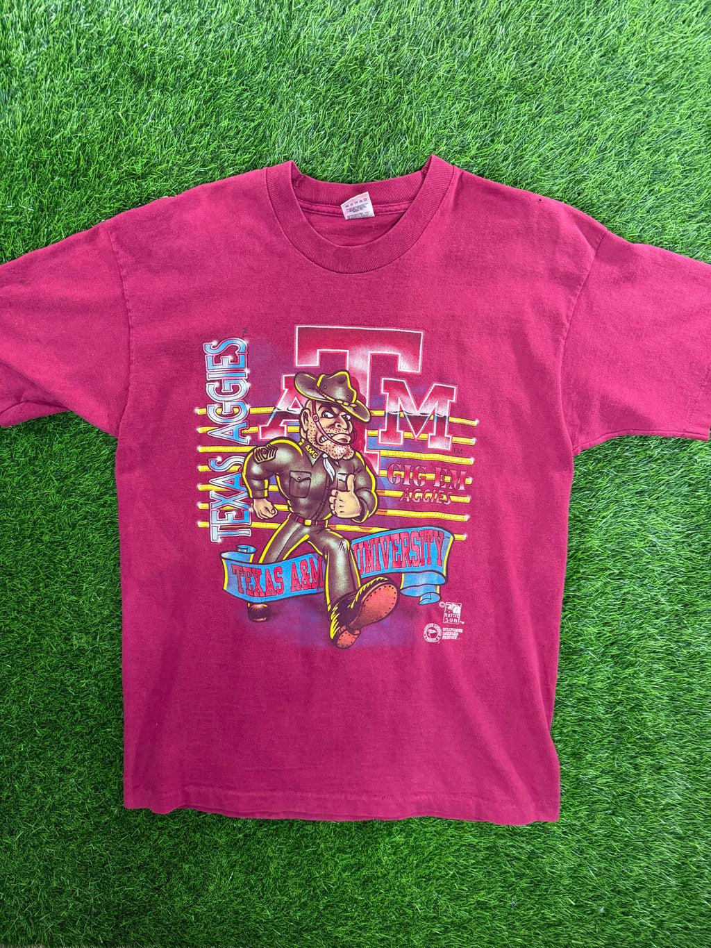 Vintage Native Sun Texas A&M Aggies Mascot Tshirt