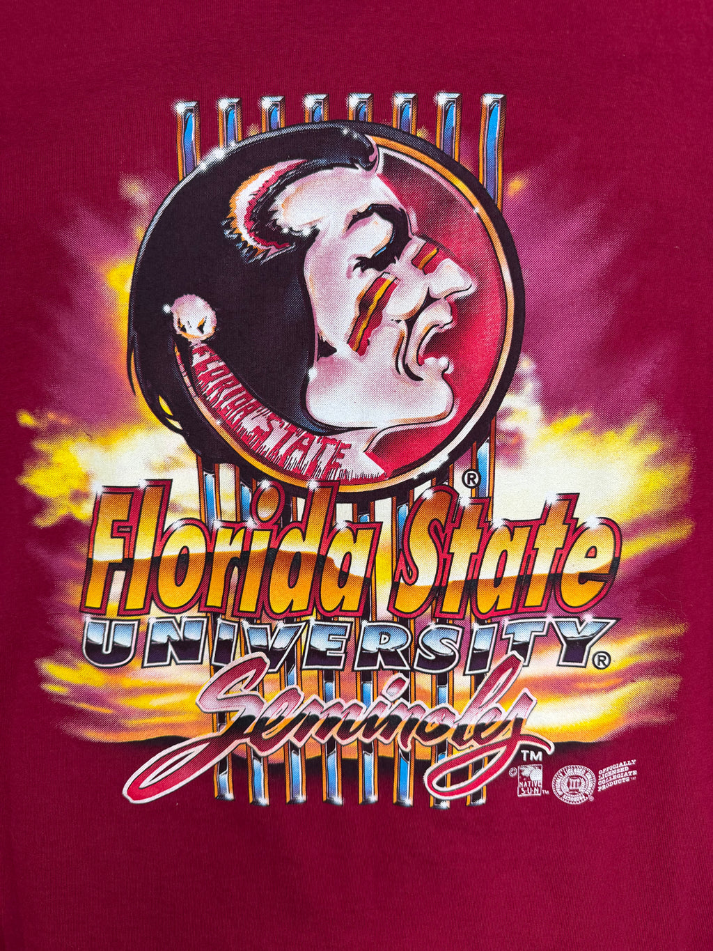 Vintage Native Sun Florida State Seminoles Tshirt