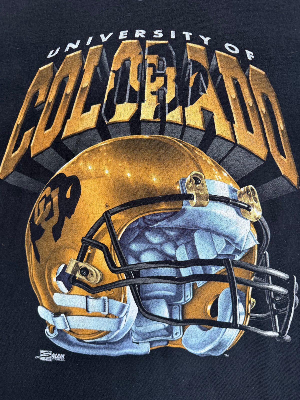 Vintage Salem Sportswear Colorado Buffaloes Helmet Tshirt