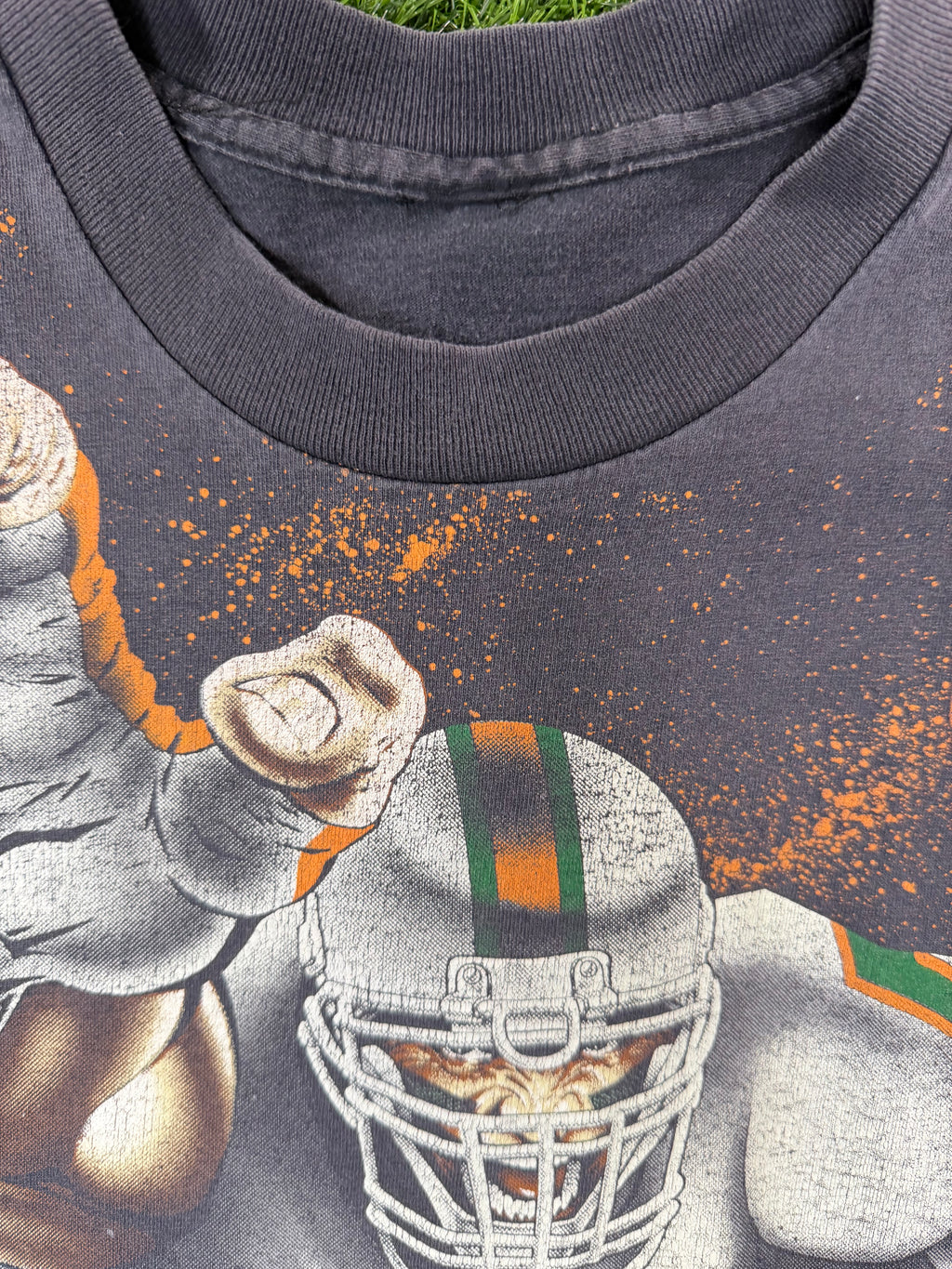 Vintage Sunrise Sportswear Miami Hurricans Football Player AOP