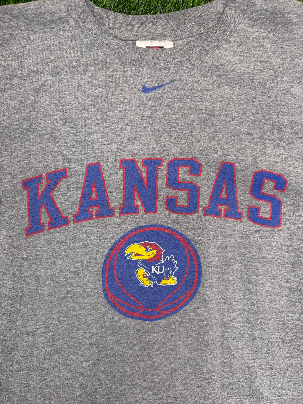 Vintage Nike Kansas Jawhawks Basketball Tshirt