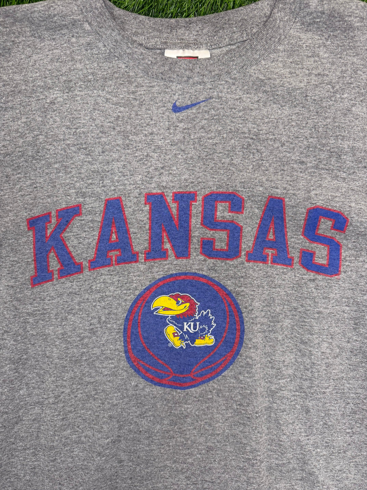 Vintage Nike Kansas Jawhawks Basketball Tshirt
