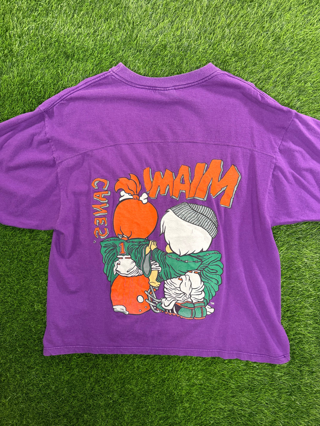 Vintage Miami Hurricans Hanna-Barbera Double Sided Tshirt