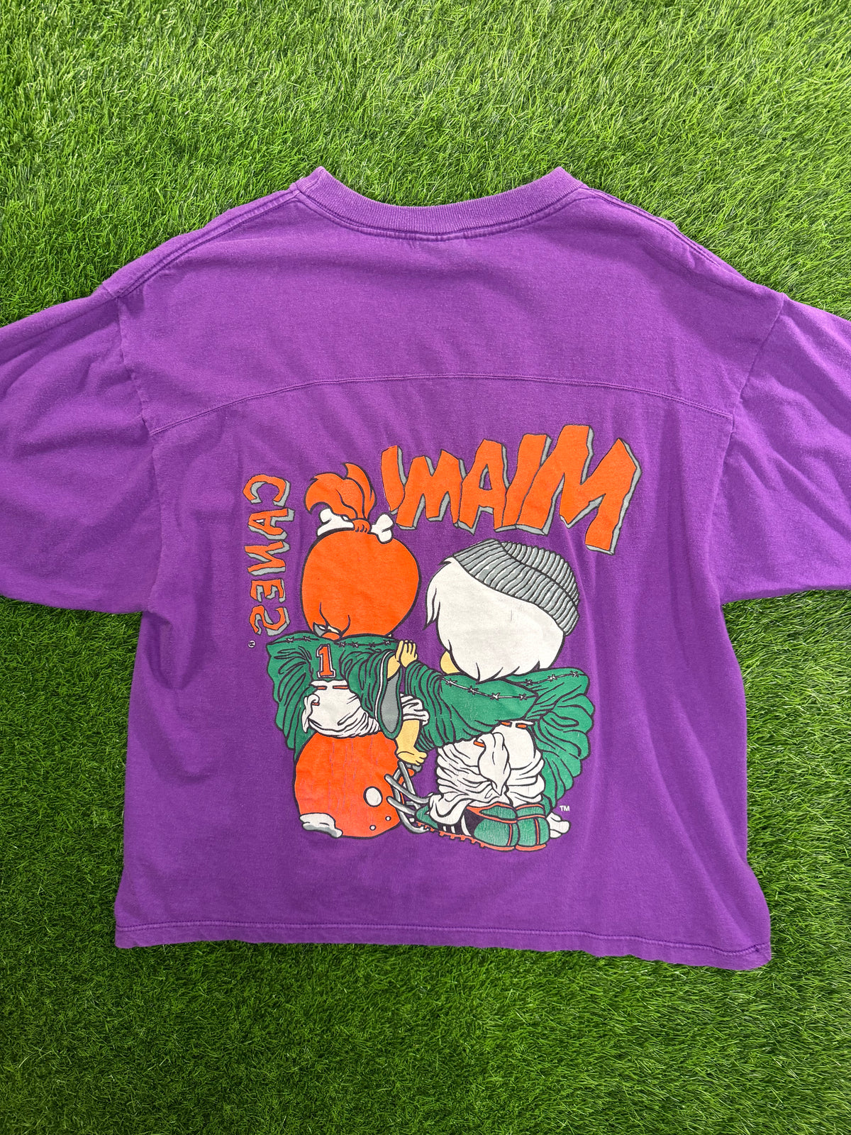 Vintage Miami Hurricans Hanna-Barbera Double Sided Tshirt