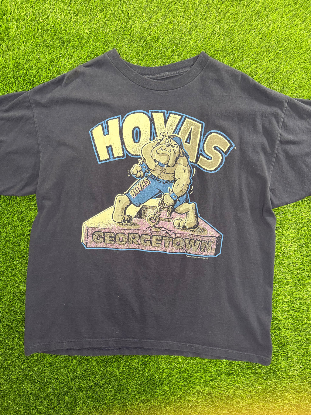 Vintage Georgetown Hoyas Double Sided Mascot Tshirt