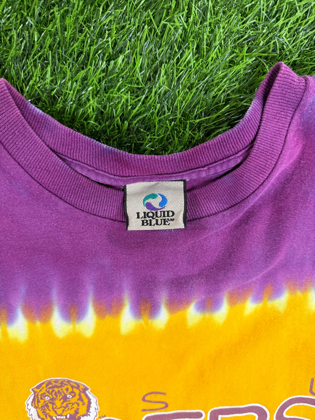 Vintage Liqiud Blue LSU Tigers Tshirt